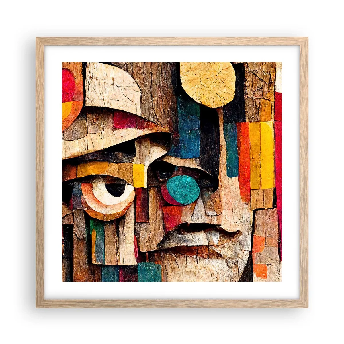 Poster în ramă de stejar deschis - Te văd... - 50x50 cm