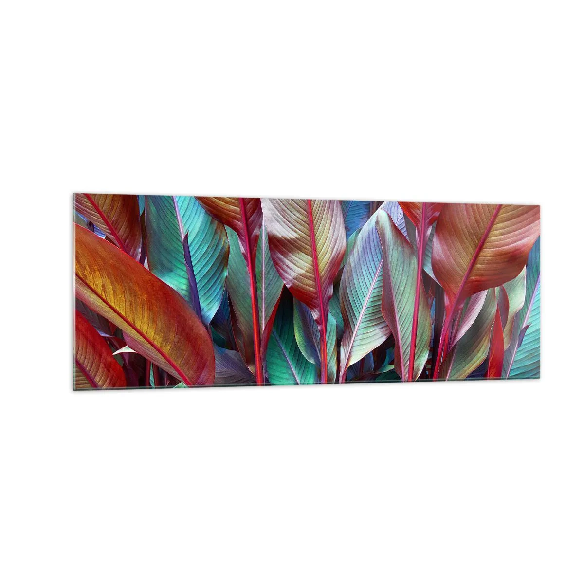 Tablou pe sticlă - Tufiș colorat - 140x50 cm