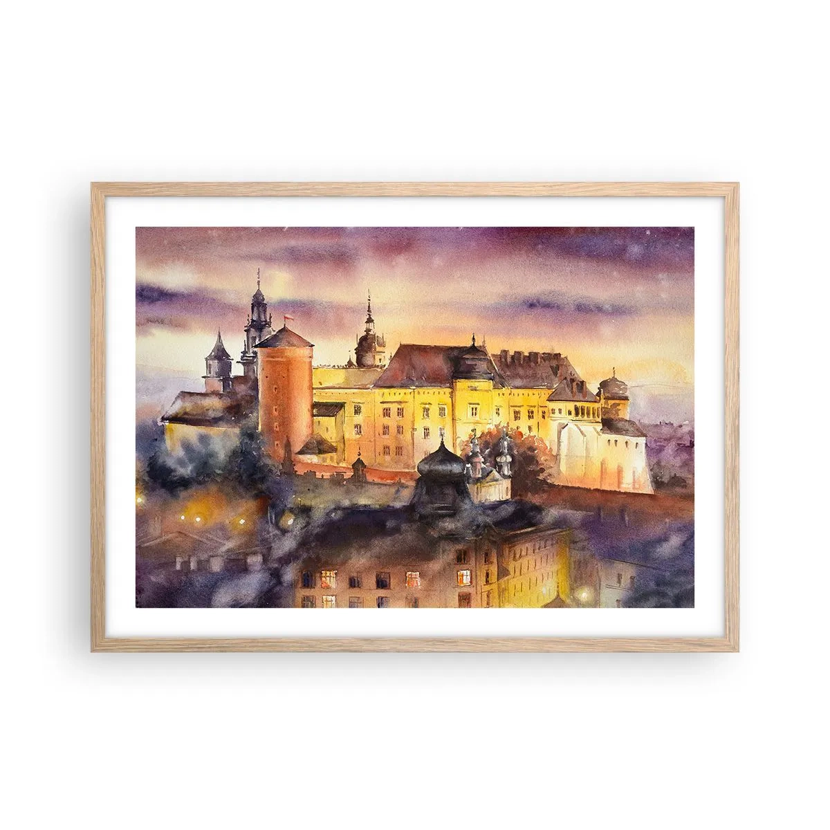 Poster în ramă de stejar deschis - Poveste și basm - 70x50 cm