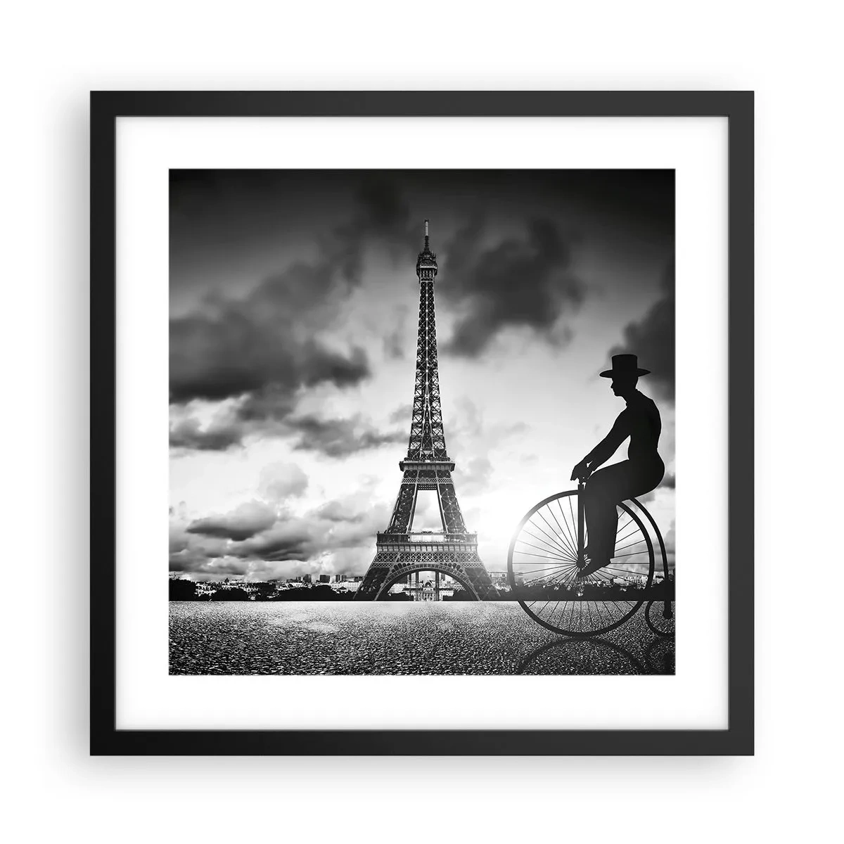 Poster în ramă neagră - Dorul de Belle Epoque - 40x40 cm