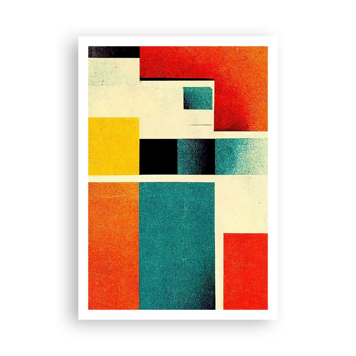 Poster - Abstracție geometrică - energie bună - 70x100 cm