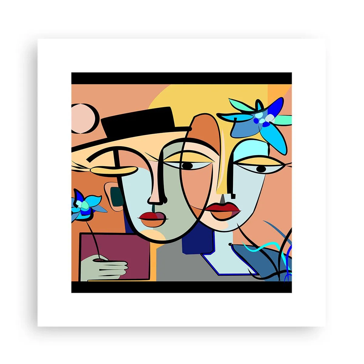 Poster - Întâlnire cu Picasso - 30x30 cm