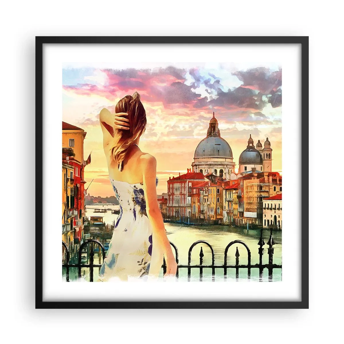 Poster în ramă neagră - Când vine vorba de aventură, doar în... - 50x50 cm