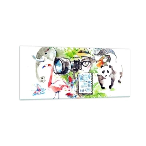 Tablou pe sticlă - Prin obiectivul unui călător - 120x50 cm