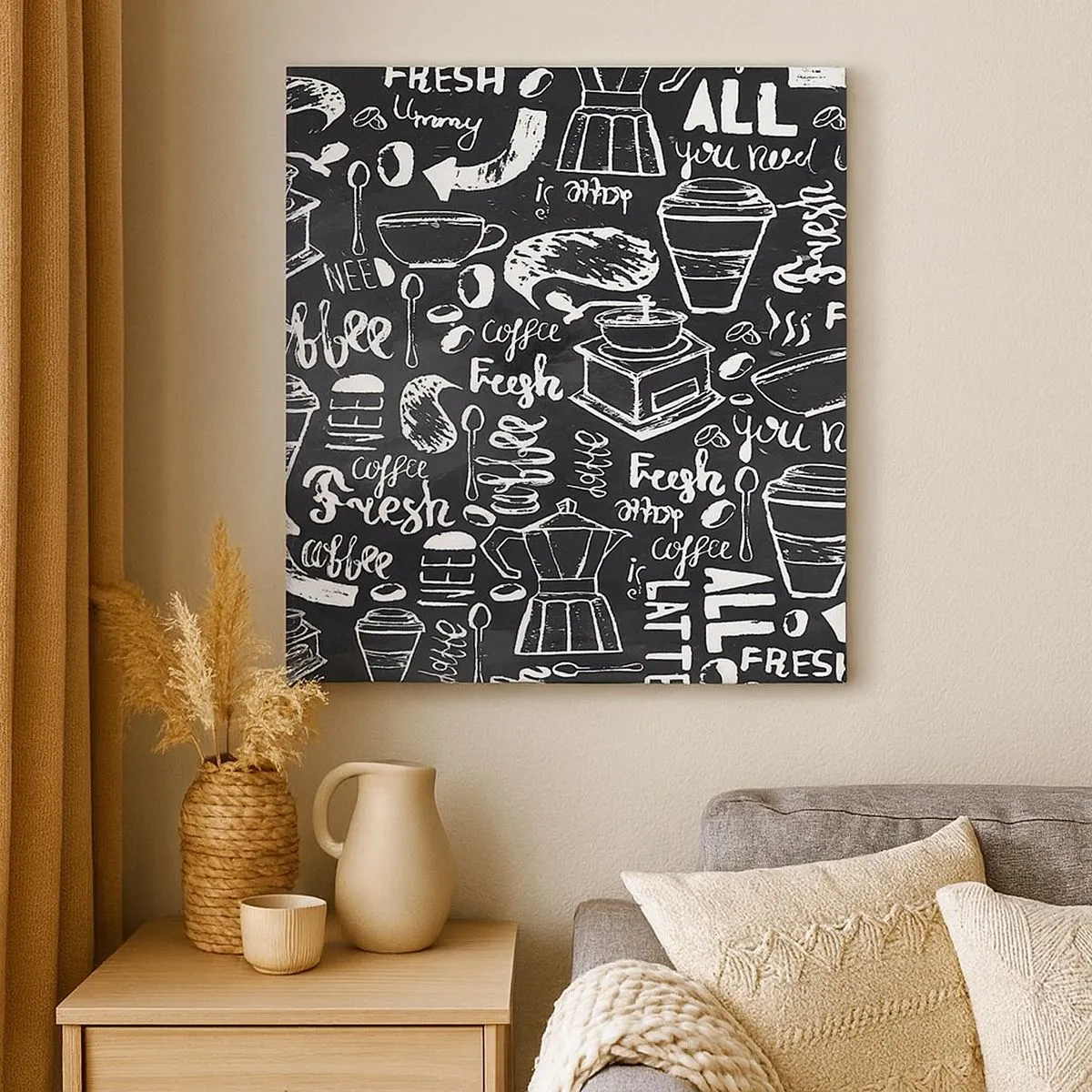 Tablou pe pânză - All you need is… - 30x30 cm