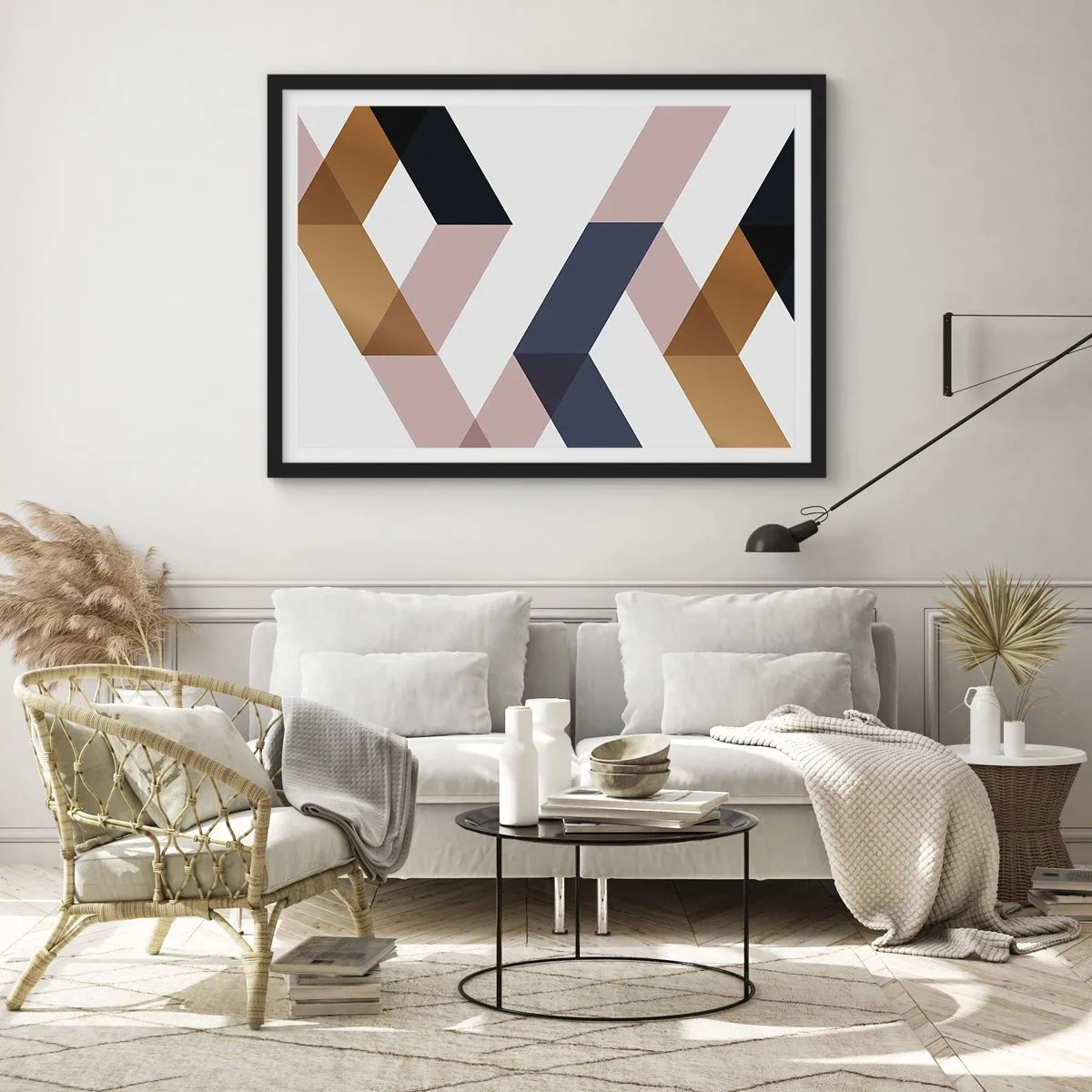 Poster în ramă neagră - Planuri și unghiuri - 70x50 cm
