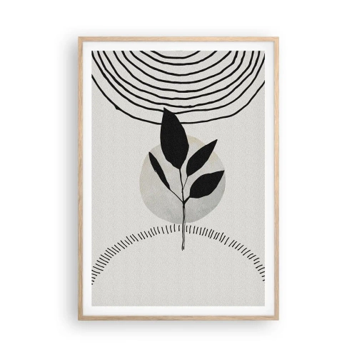 Poster în ramă de stejar deschis - Compoziție: ritualurile naturii - 70x100 cm