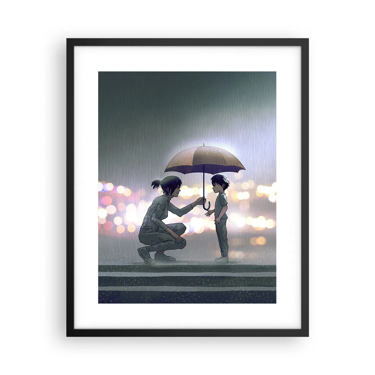 Poster în ramă neagră - Și totul este bine acum - 40x50 cm