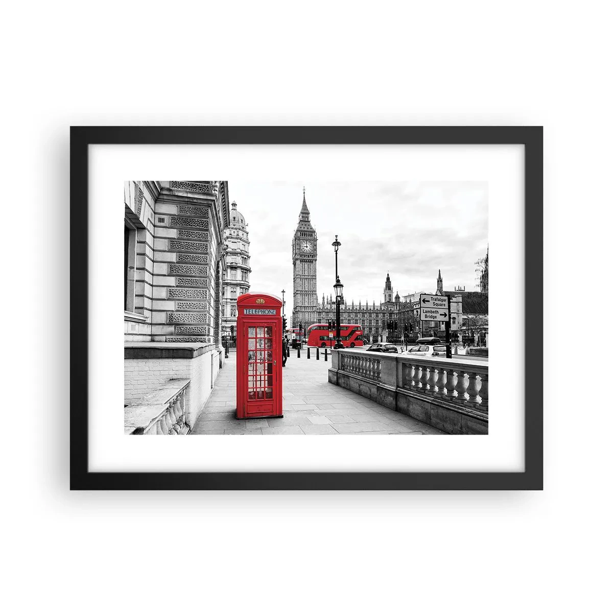 Poster în ramă neagră - Fără îndoială, Londra - 40x30 cm
