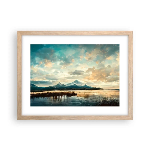 Poster în ramă de stejar deschis - Sub protecția cerului - 40x30 cm