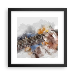 Poster în ramă neagră - Poezie între corzi - 30x30 cm
