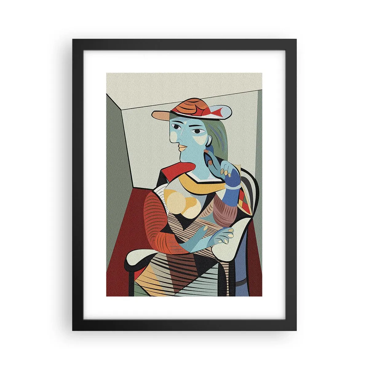 Poster în ramă neagră - Prin ochii lui Picasso - 30x40 cm