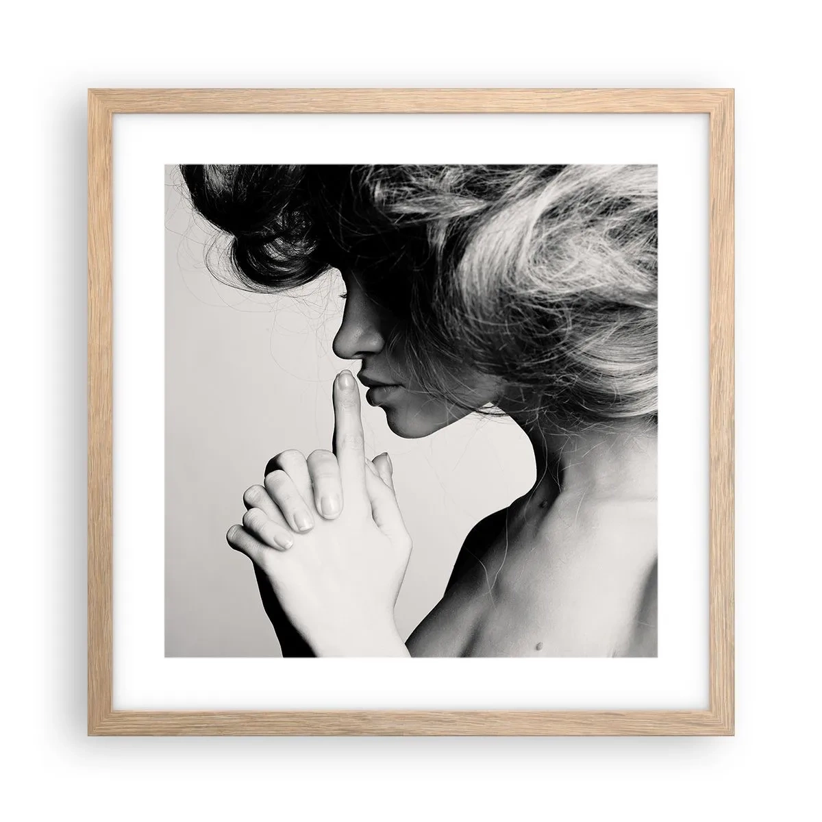 Poster în ramă de stejar deschis - Ascultă-te pe tine însuți - 40x40 cm