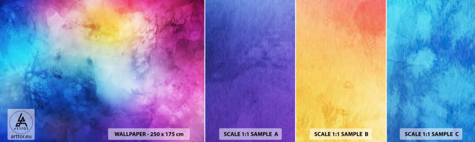 Mostră tapet autocolant Deluxe Sticker - Aproape în al șaptelea cer - Abstracția, Bucată, Model modern - 100x30 cm