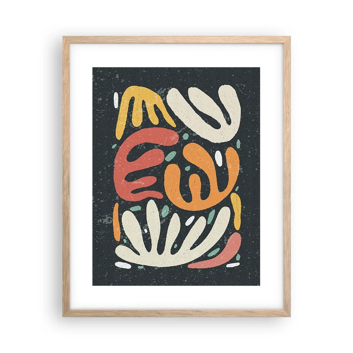 Poster în ramă de stejar deschis - Compoziție - te-am prins - 40x50 cm