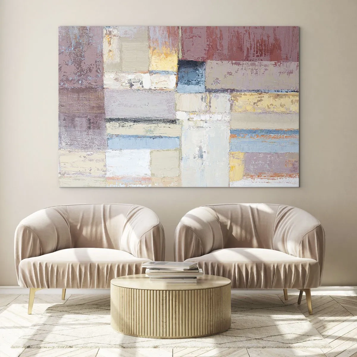 Tablou pe sticlă - Liniștea geometriei - 120x80 cm