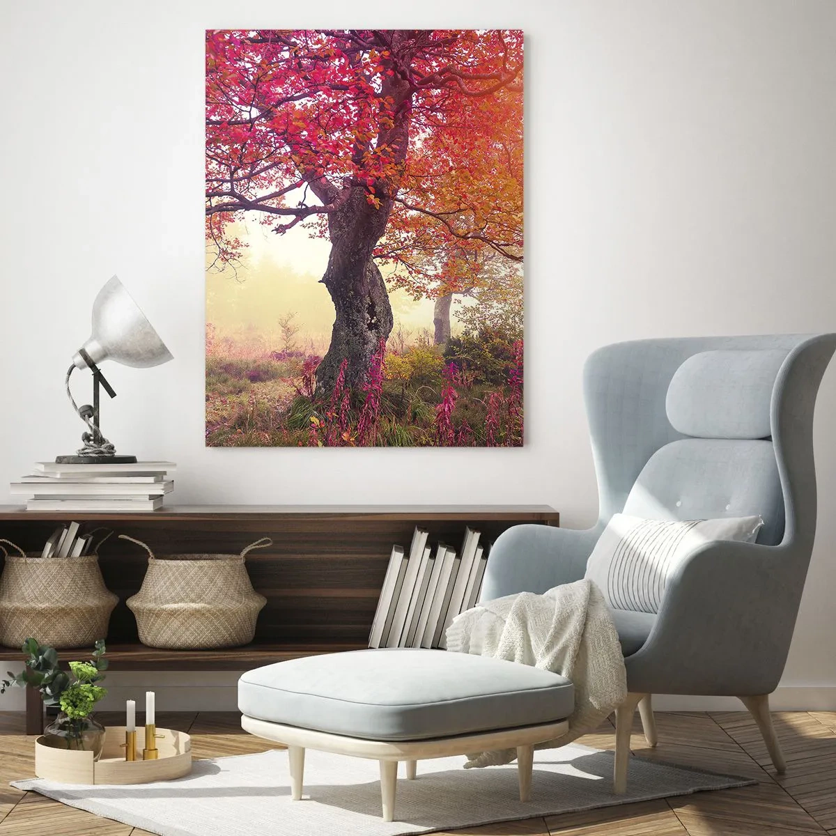 Tablou pe sticlă - O frenezie de înflorire - 50x70 cm