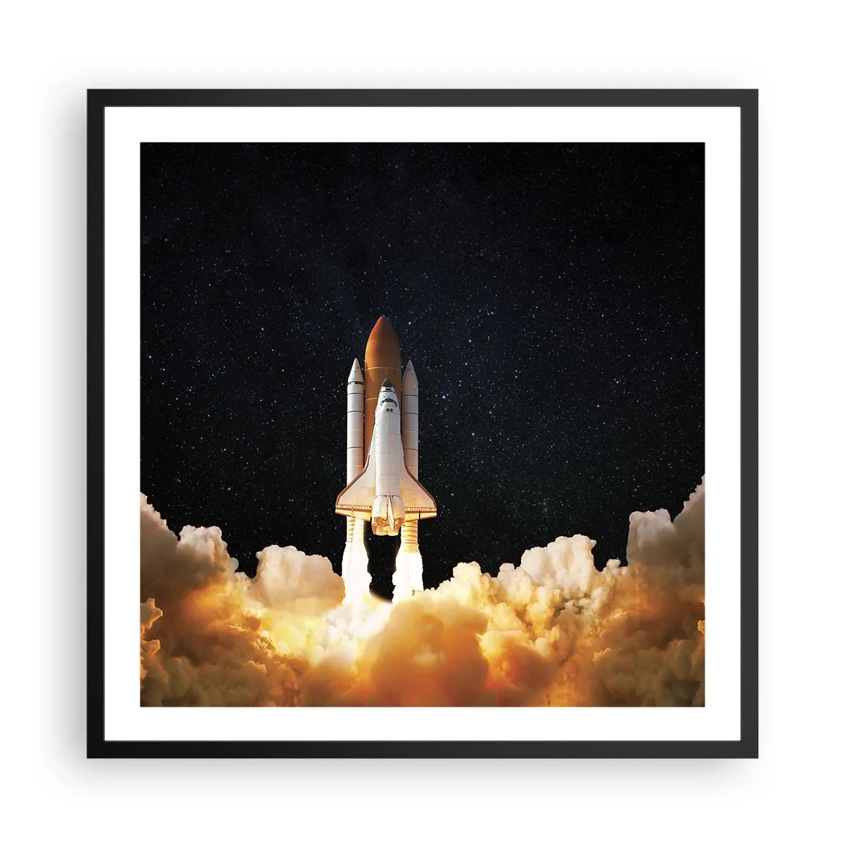 Poster în ramă neagră - Ad astra! - 60x60 cm
