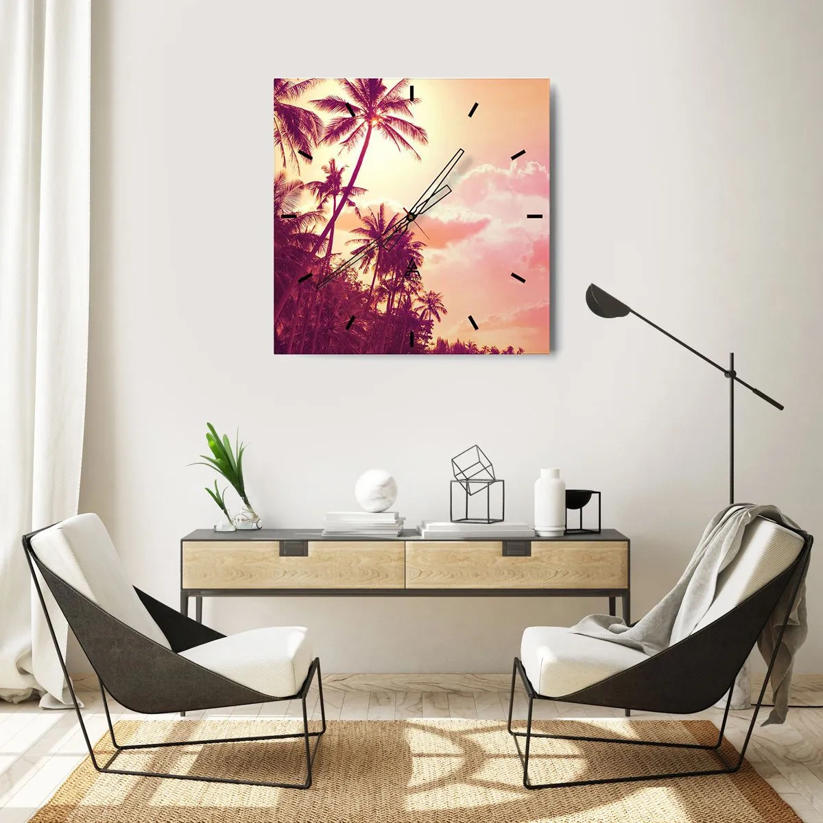 Ceas de perete - Ceas pe sticlă - Trebuie să alegeți - 40x40 cm