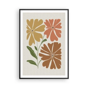 Poster în ramă neagră - Natură și geometrie - 70x100 cm