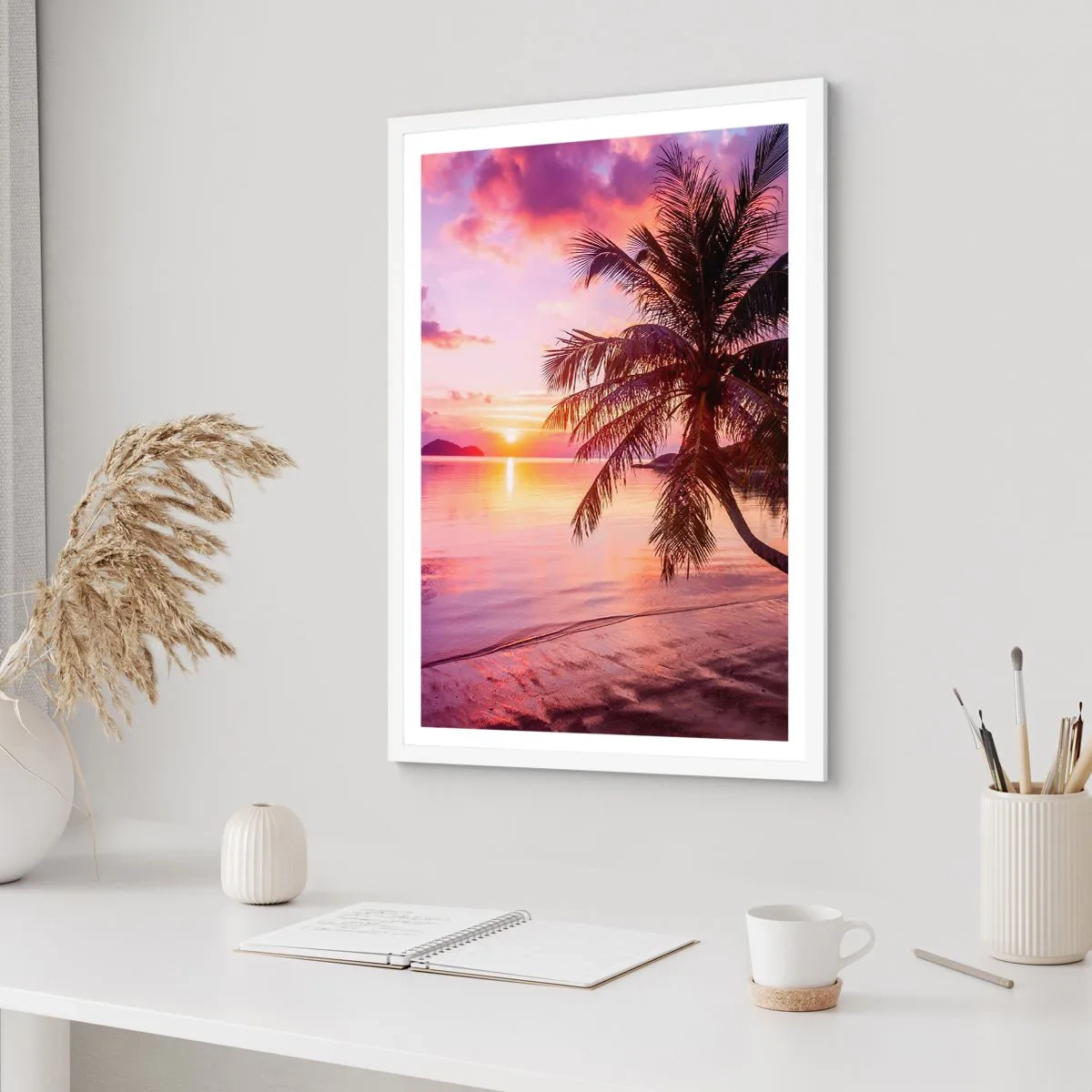 Poster în ramă albă - Euforie până la orizont - 30x40 cm