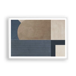 Poster în ramă albă - Compoziție de simplitate și rotunjime - 100x70 cm