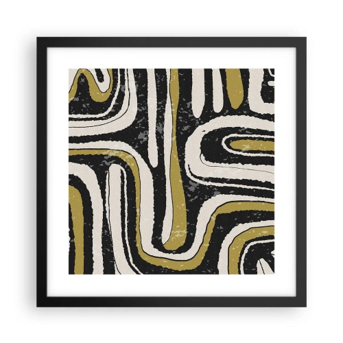Poster în ramă neagră - Compoziție: pasaje și alei - 40x40 cm