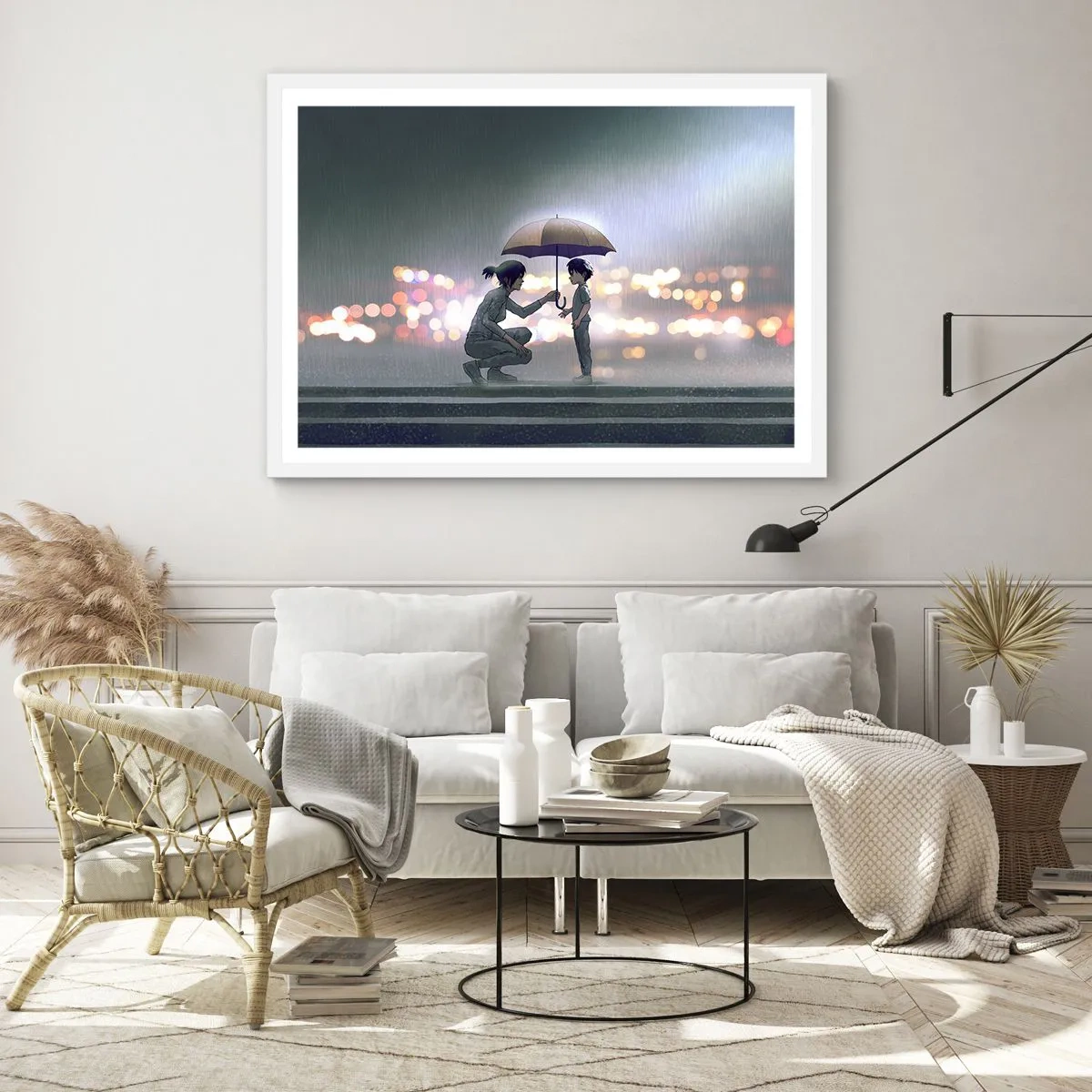 Poster în ramă albă - Și totul este bine acum - 100x70 cm