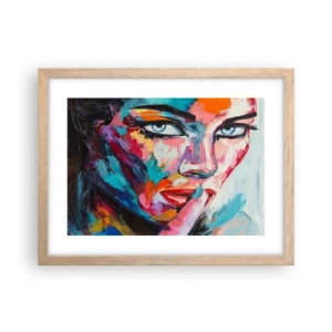 Poster în ramă de stejar deschis - Primul nostru secret - 40x30 cm