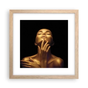 Poster în ramă de stejar deschis - Ca mătasea aurie - 30x30 cm