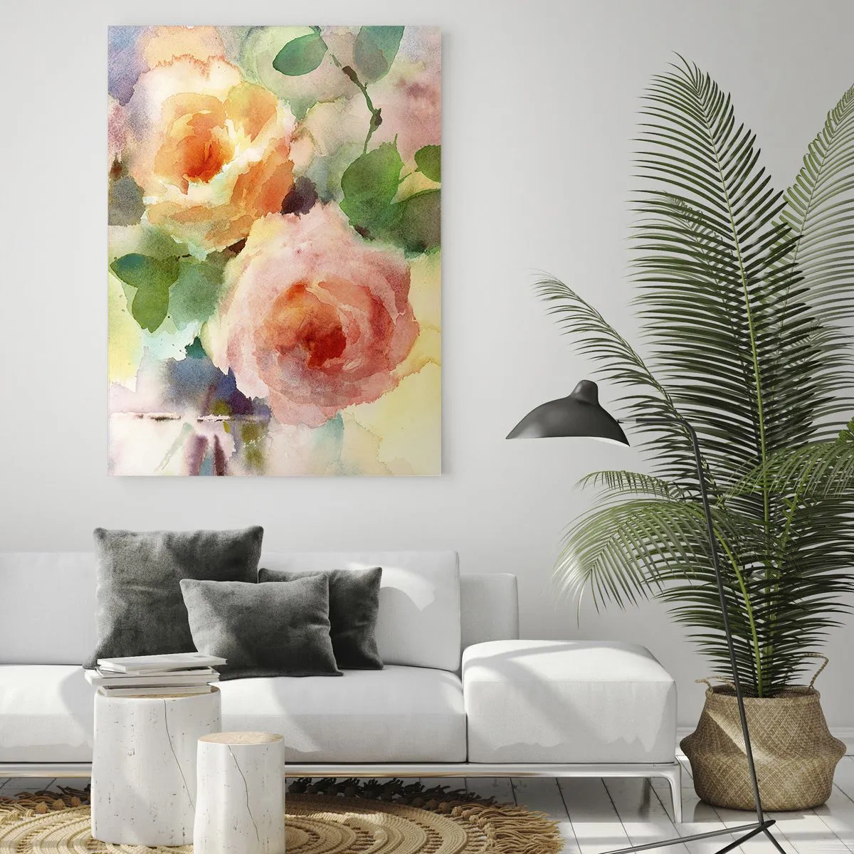 Tablou pe sticlă - Delicat ca o acuarelă - 50x70 cm