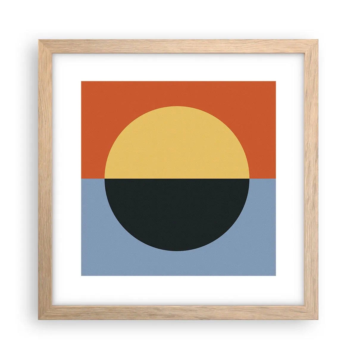 Poster în ramă de stejar deschis - O compoziție de căldură și răcoare - 30x30 cm