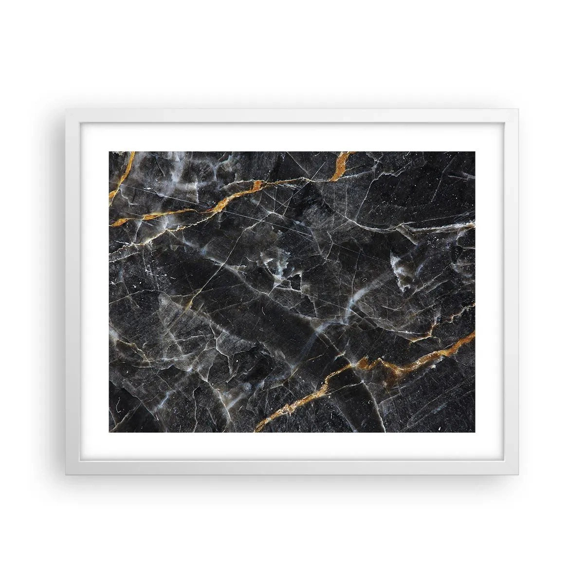 Poster în ramă albă - Viața interioară a unei pietre - 50x40 cm