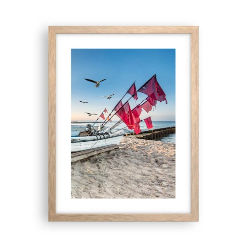 Poster în ramă de stejar deschis - O odihnă binemeritată - 30x40 cm