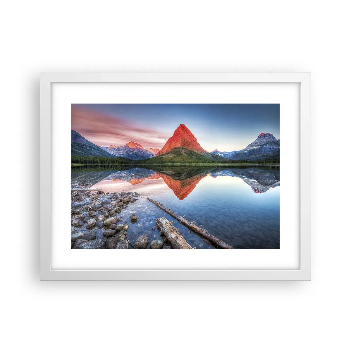 Poster în ramă albă - Căldură și frig - 40x30 cm