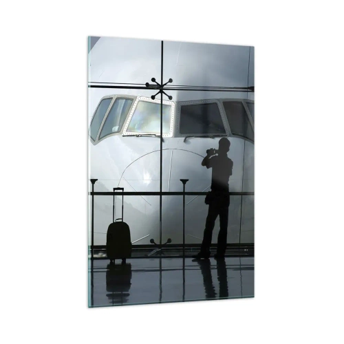 Tablou pe sticlă - Vis a vis la aeroport - 80x120 cm