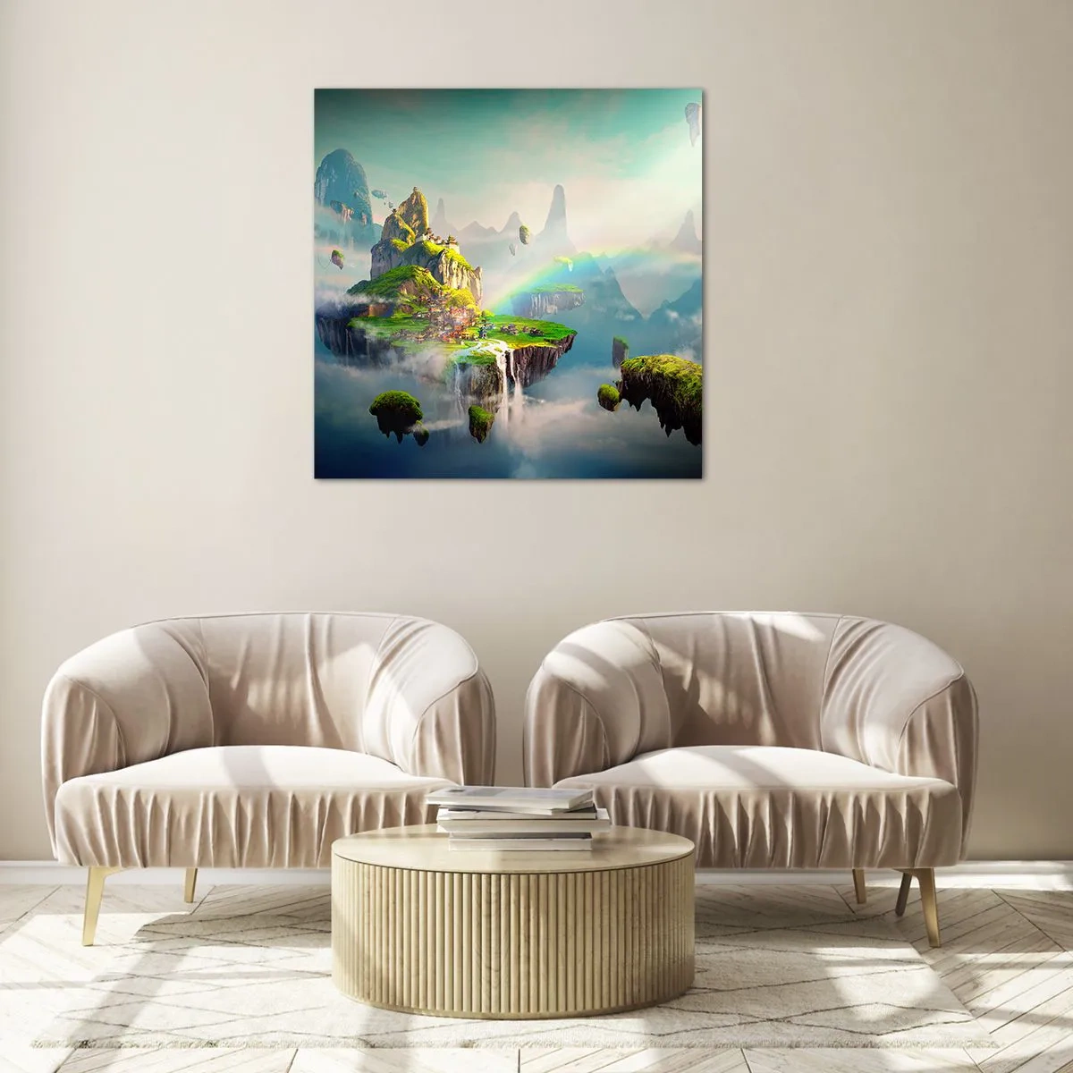 Tablou pe sticlă - Insule fericite - 40x40 cm