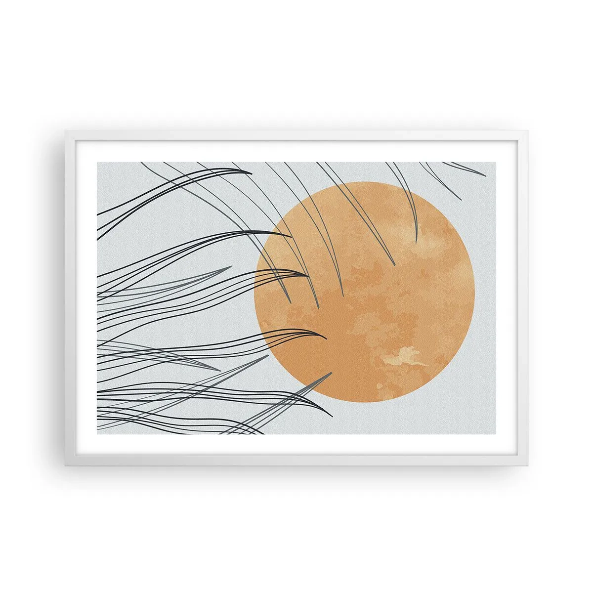 Poster în ramă albă - Întotdeauna spre soare - 70x50 cm