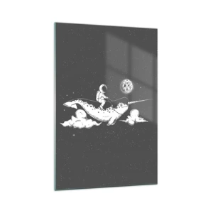 Tablou pe sticlă - Cavalerul Spațial - 70x100 cm