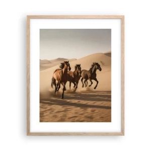 Poster în ramă de stejar deschis - Liberi ca vântul - 40x50 cm