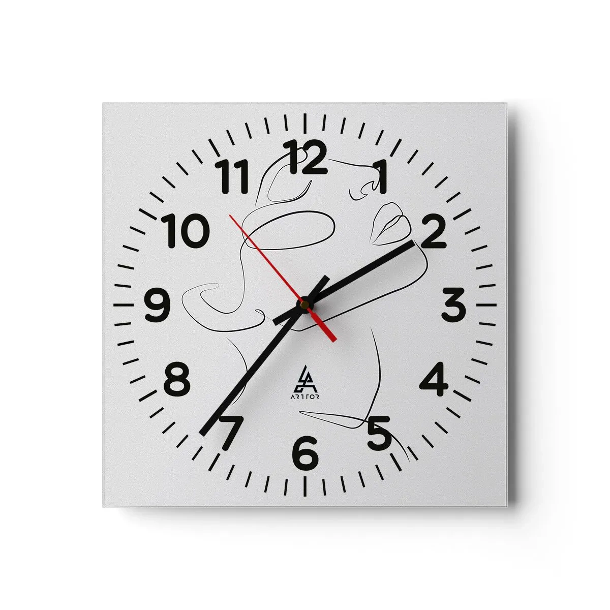 Ceas de perete - Ceas pe sticlă - Meandrele unui vis - 30x30 cm
