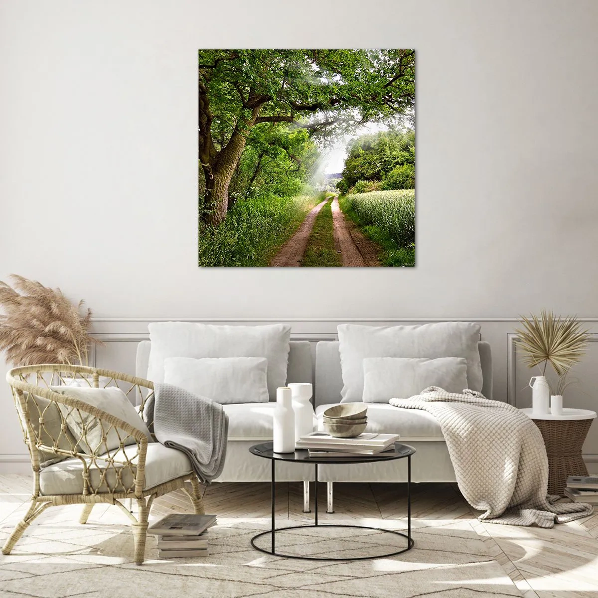 Tablou pe sticlă - Et in Arcadia ego - 50x50 cm