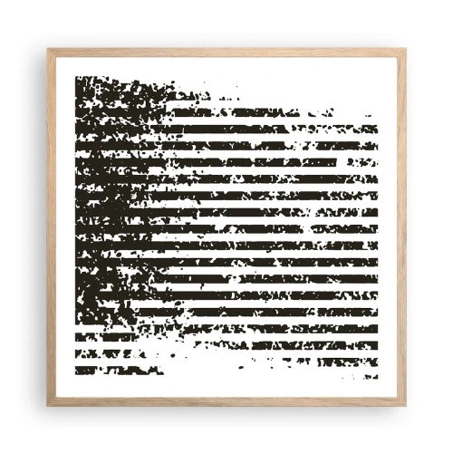 Poster în ramă de stejar deschis - Ritm și zgomot - 60x60 cm