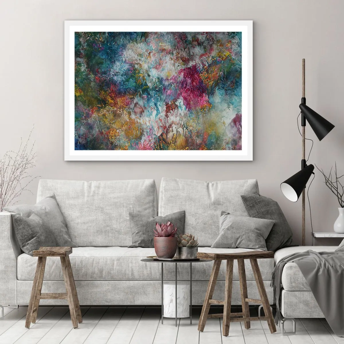Poster în ramă albă - În plină înflorire - 70x50 cm