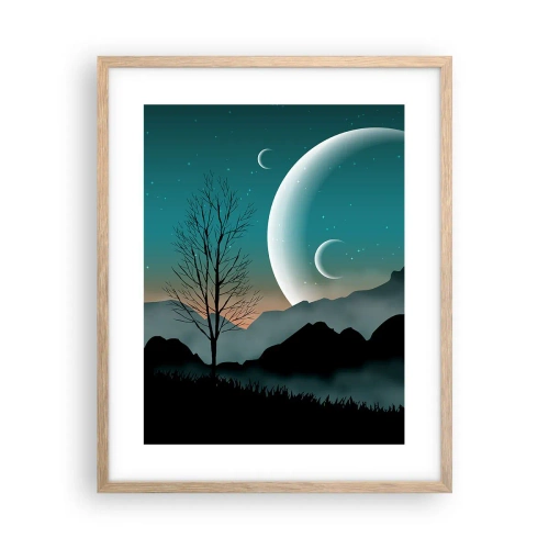 Poster în ramă de stejar deschis - Carnavalul unei nopți înstelate - 40x50 cm