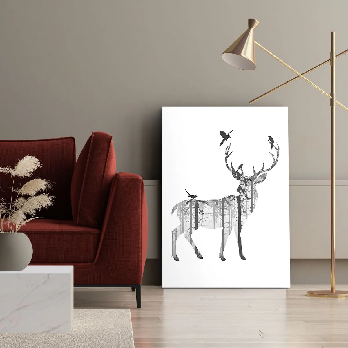 Tablou pe pânză - Spiritul bun al pădurii - 45x80 cm