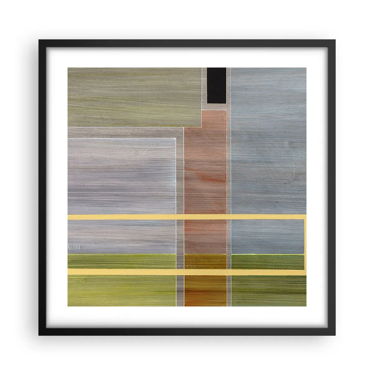 Poster în ramă neagră - Drept și liniștit - 50x50 cm