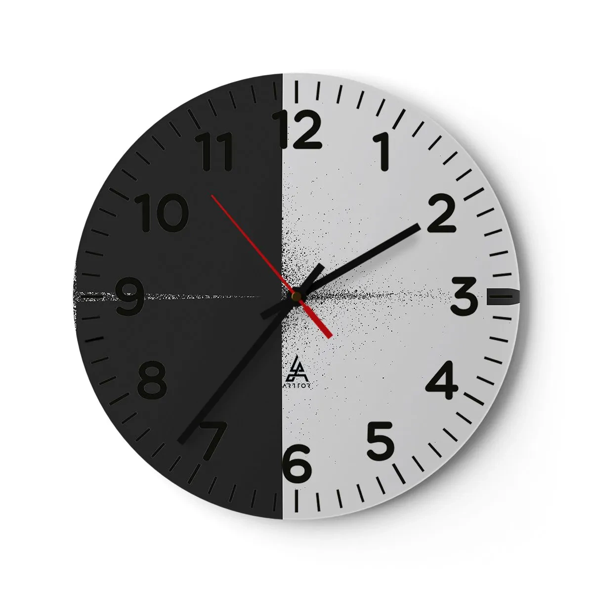 Ceas de perete - Ceas pe sticlă - Direct la țintă - 30x30 cm