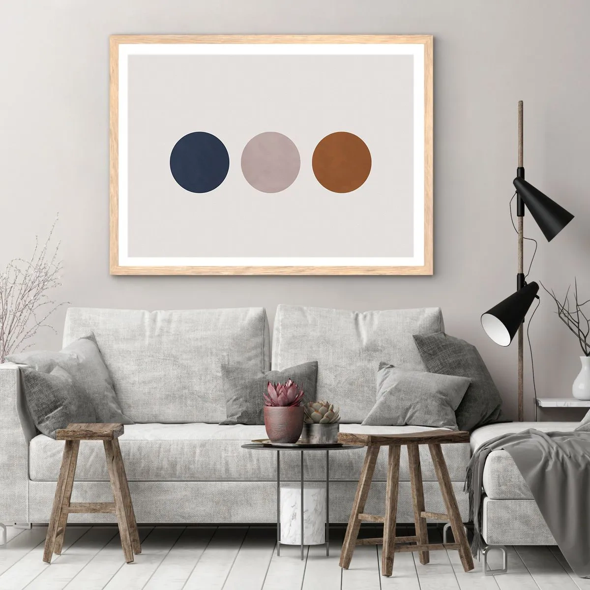 Poster în ramă de stejar deschis - Simbol de excelență - 100x70 cm