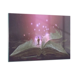 Tablou pe sticlă - O invitație către o altă lume - citiți! - 120x80 cm